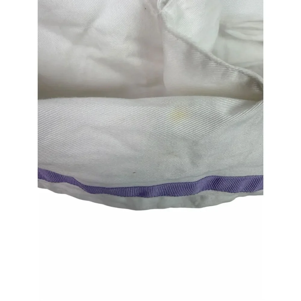 Pottery Barn Kids Cotton White Purple Harper Basket Liner with Dividers